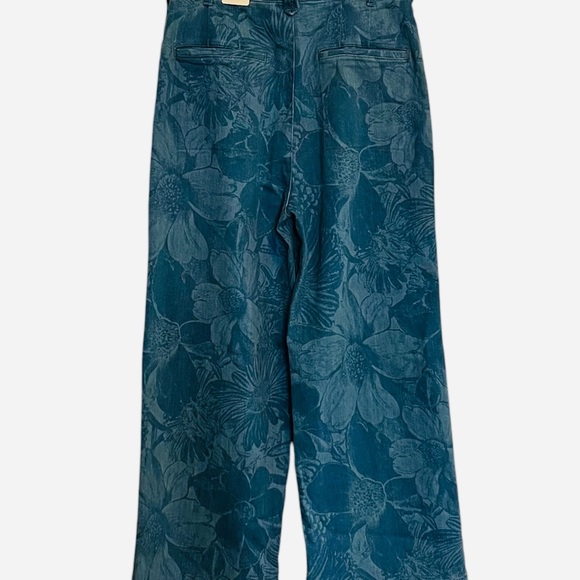 NWT Anthropologie Pilcro The Skipper High Rise Wide Leg Cropped Floral  Size 33T - Picture 4 of 13